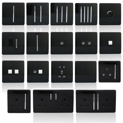 Trendi Black Wiring Accessories Trendi Decorative Screwless Trendi Black Wiring Accessories Trendi Decorative Screwless